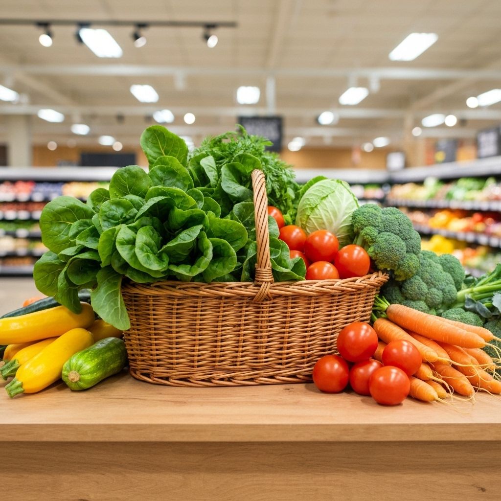 Fresh vegetables basket